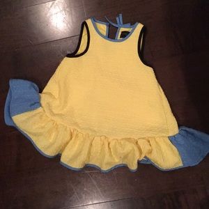 Yellow and blue Victoria Bekham toddler dress